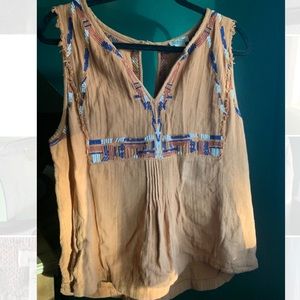 Lucky brand embroidered tank